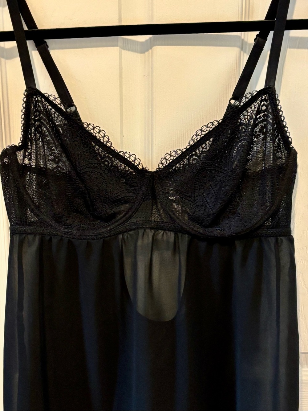 Black Underwire Sheer Babydoll Lingerie size XL - Picture 3 of 10